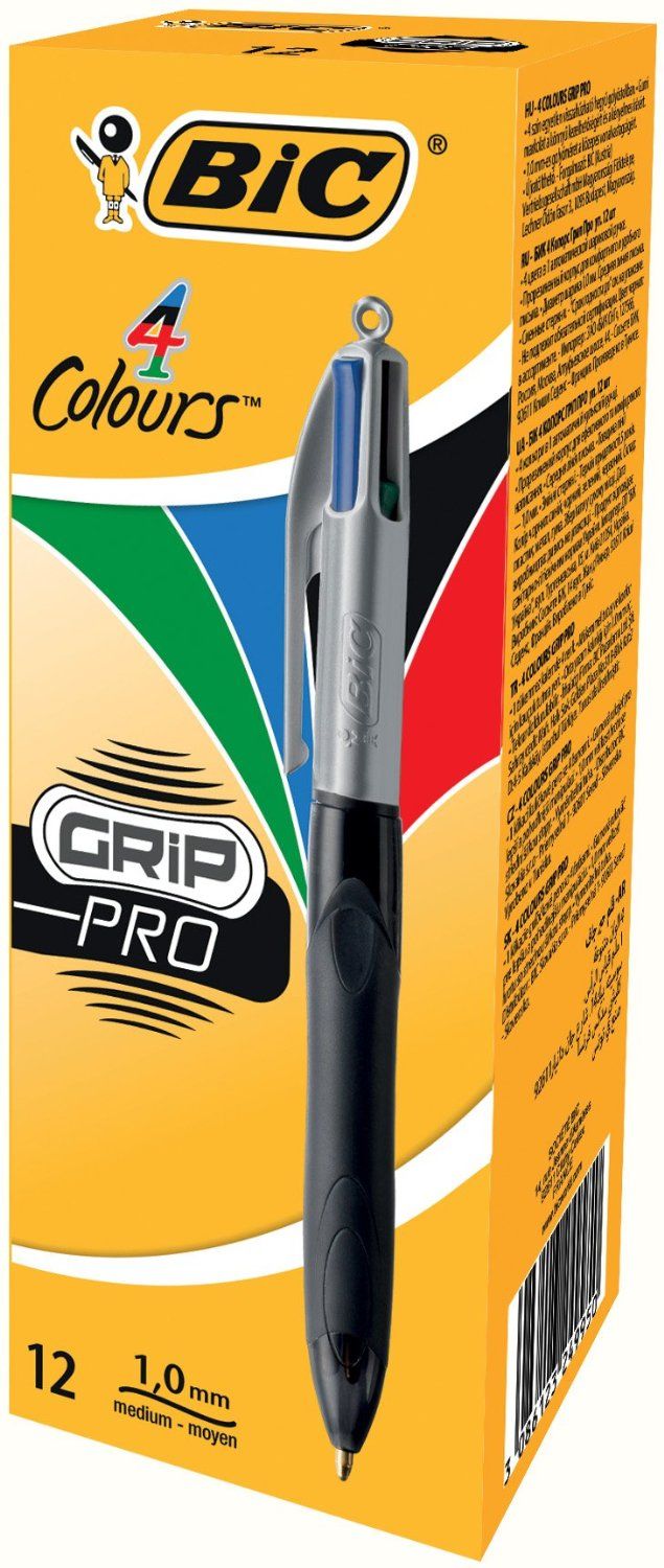 Penna 4 Colour Grip Pro Bic 8922931 3086123249950