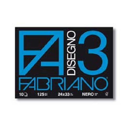 Confezione da 10 Album Fabriano 3 Nero 240mm X 330mm 10 Fogli 125gr Cod 04001017