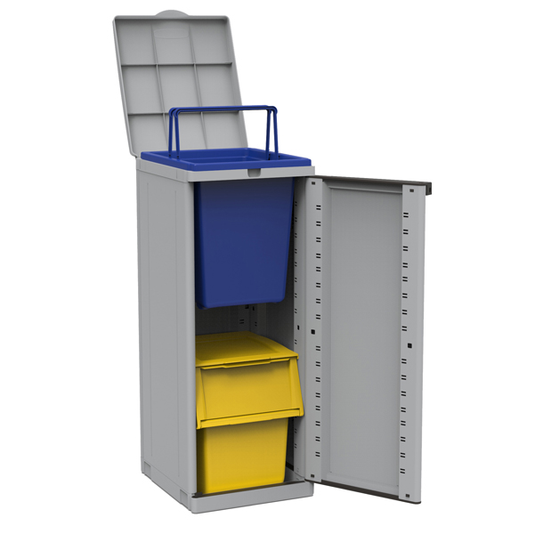 Contenitore ecoline 1 110l grigio terry per raccolta differenziata 8005646030581