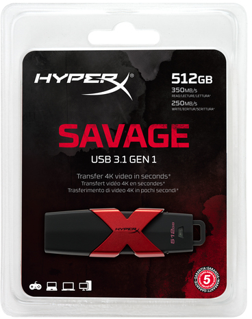 512gb Hx Savage Usb 3 1 3 0 Kingston Digital Media Product Hxs3 512gb 740617248333