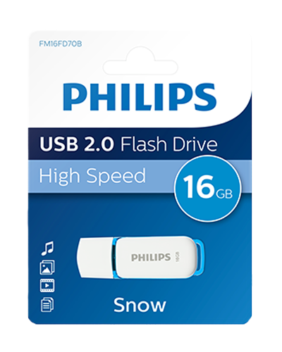 Philips Usb 2 0 16gb Snow Edition Blu Phmmd16gbs200 8712581628611