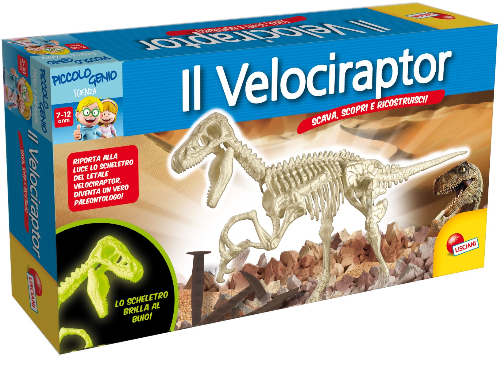 Piccolo Genio Scava e Scopri Velociraptor Lisciani Cod 49035 77850
