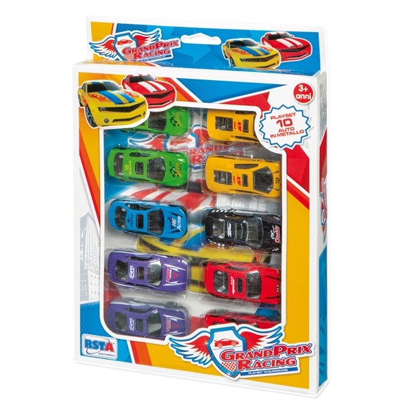 Play Set Die Cast 10 Auto Sport