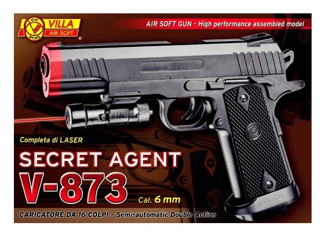 Pistola V 873 Secret Agent Air Soft Cal 6 Mm