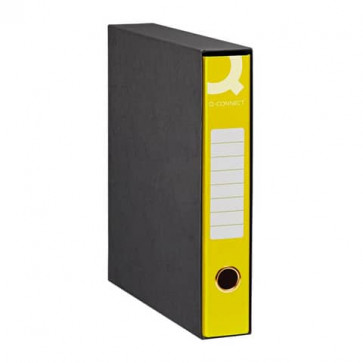 Registratore commerciale con custodia Q-Connect dorso 5 cm- 23x30 cm - giallo