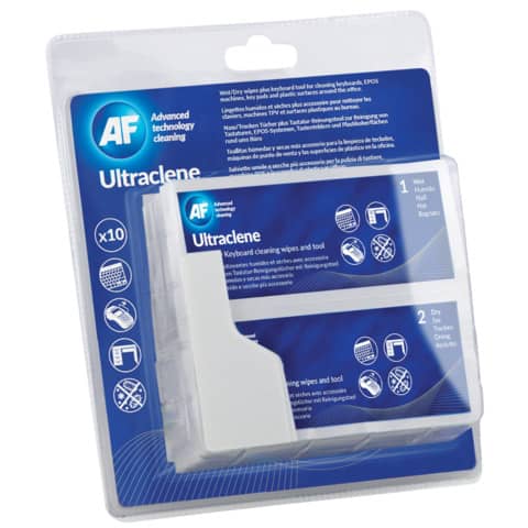 Salviette umide/asciutte AF International Ultraclene Confez. da 10 salviette doppie - AULT010