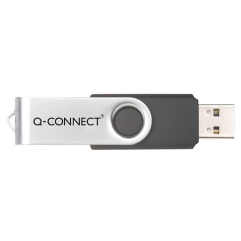 Chiavetta USB Q-Connect High Speed 2.0 nero 8 GB con cappuccio di protezione KF41512