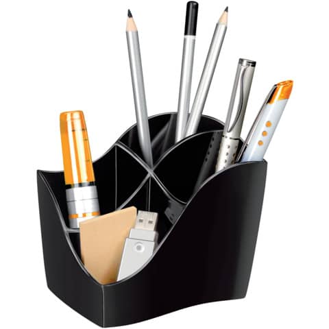 Organizer in polistirolo nero con 4 scomparti riciclabile 3462153400101