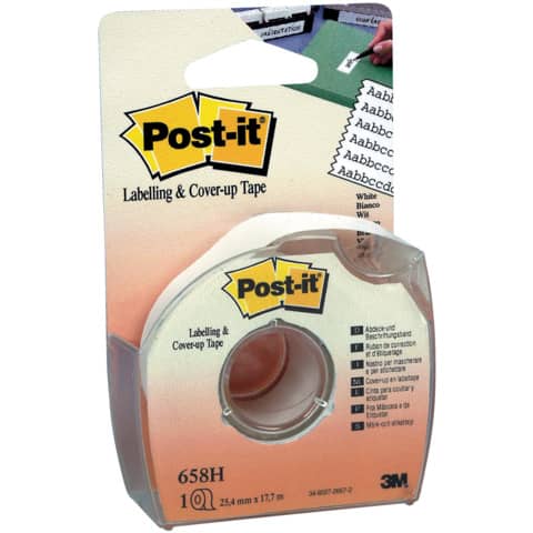 Nastro adesivo per correzione Post-it® Cover Up in carta removibile 8 righe - 658H