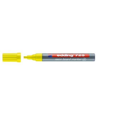 Marcatore Neon per lavagne edding 725 punta scalpello 2-5 mm giallo fluorescente - 4-725065