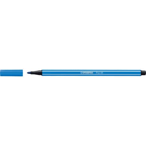 Pennarelli stabilo pen 68 con punta in fibra blu scuro da 1 mm 4006381333276