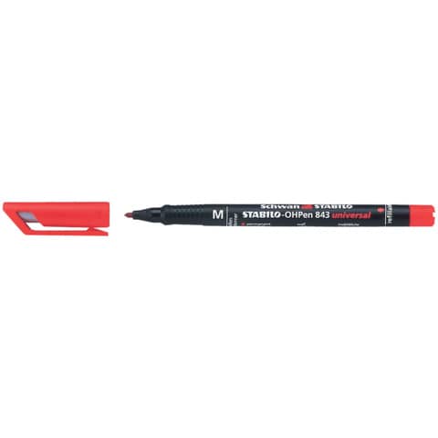 Penna Stabilo OHPen universal Superfine (S) 0,4 mm rosso 841/40