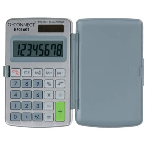 Calcolatrice solare da tasca Q-Connect 8 cifre KF01602