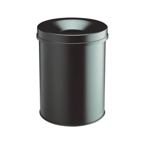 Cestino gettacarte Durable Safe acciaio 15 litri nero - 330501