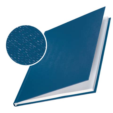 Copertina rigida max 71-105 fogli Leitz impressBIND in cartone con dorso da 10,5 mm A4 blu  conf. da 10 - 73920035
