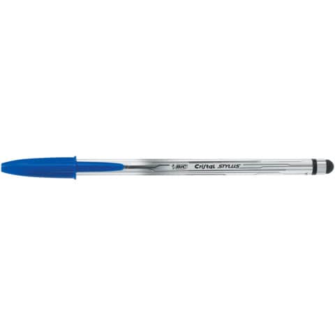 Penna a sfera BIC Cristal Stylus M 1 mm blu 926388