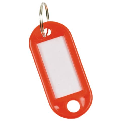 Targhetta portachiavi Q-Connect standard in plastica 5x2,2 cm rosso Confezione da 10 pezzi - KF10870