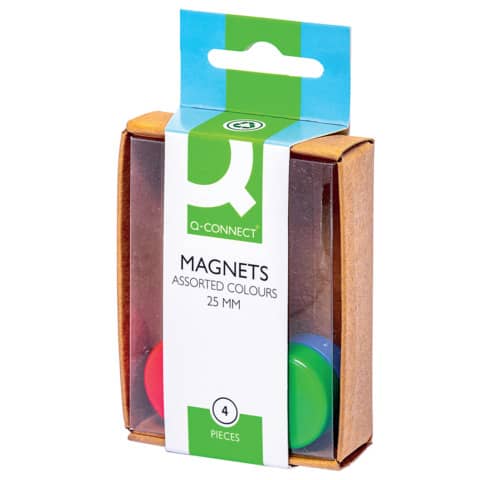 Magneti per lavagne bianche Q-Connect assortiti 30 mm conf. da 4 - KF02041