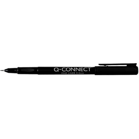 Fineliner Q-Connect 0.4 mm nero  Conf. 10 pezzi - KF25007