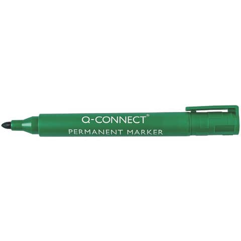 Marcatore permanente Q-Connect punta tonda 2-3 mm verde KF01773