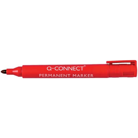 Marcatore permanente Q-Connect punta tonda 2-3 mm rosso KF26047