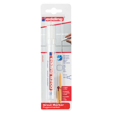 Marcatore ed ding per fughe sanitari punta conica 2-4 mm bianco 4004764895120