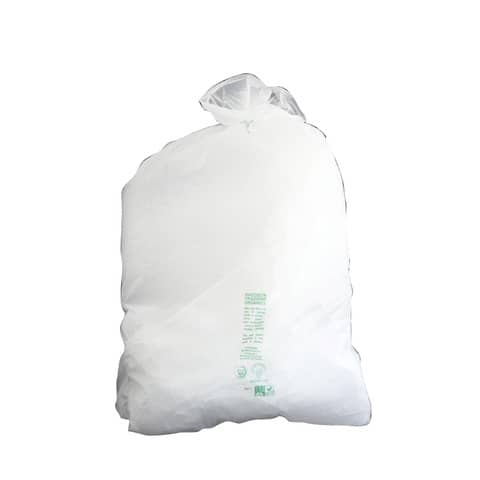 Sacchi immondizia Cagliplast in mater-bi biodegradabile capacità 97 l Bianco naturale  rotolo da 20 pz. - 21361