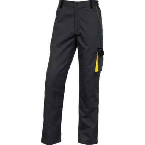 Pantaloni da lavoro DELTA PLUS D-Mach con elastico - 6 tasche grigio-giallo - XXL - DMPANGJXX