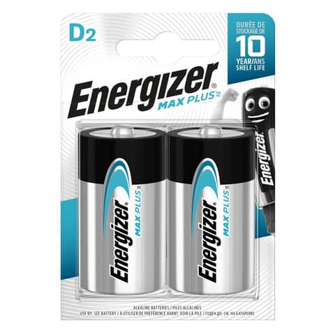 Batterie ENERGIZER Max Plus D  conf. da 2 - E301323902