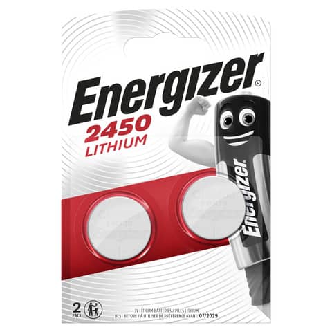 Batterie al litio a bottone ENERGIZER CR2450 conf. da 2 - E300830703