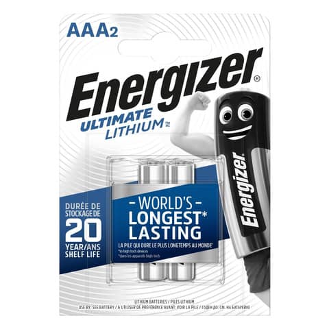 Batterie ENERGIZER Ultimate Lithium AAA  conf. da 2 - E301535600