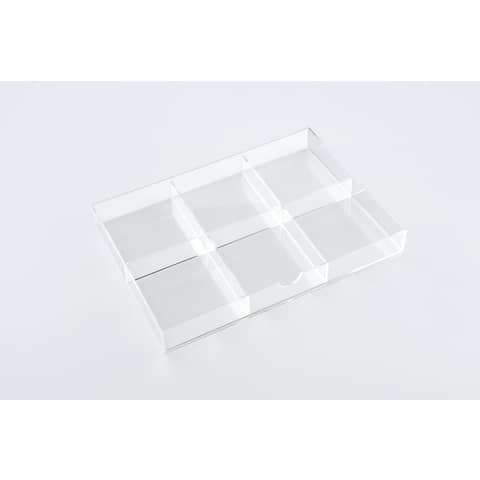 Divisorio acrilico trasparente a 6 scomparti tecnostyl k6acrd040 8010026009156