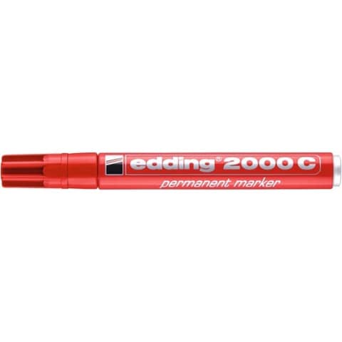 Marcatore permanente edding 2000 C punta conica 1,5-3 mm rosso 4-2000C002