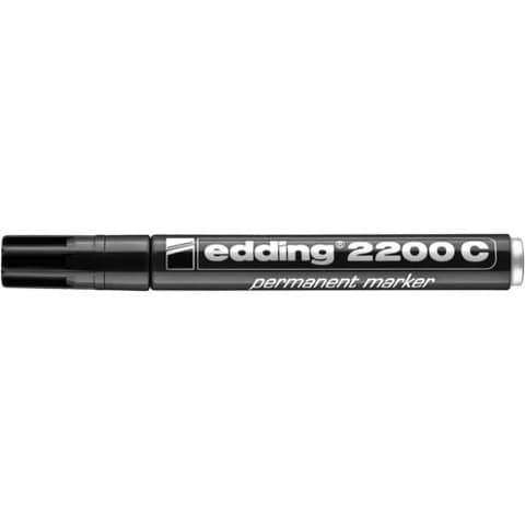 Marcatore permanente edding 2200 C punta scalpello 1-5 mm nero 4-2200C001