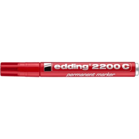 Marker Edding 2200c permanente punta scalpello rosso