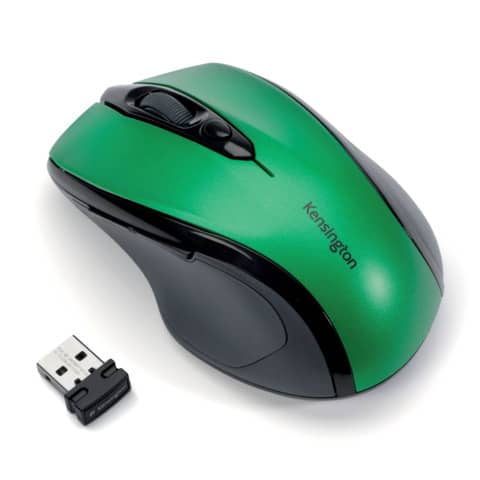 Mouse wireless kensington pro fit medio verde k72424ww per ufficio 085896724247