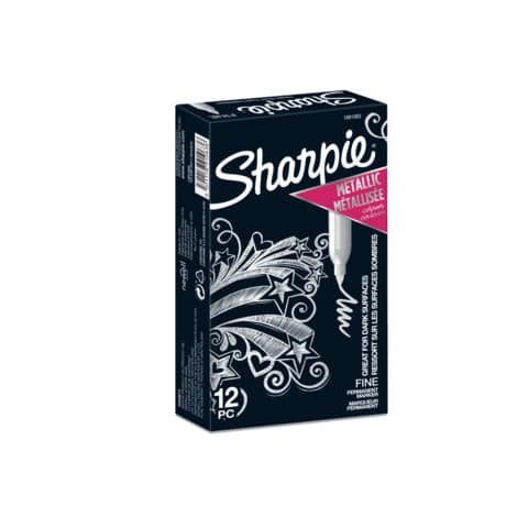 Sharpie marcatore permanente punta tonda argento 3mm 3501178343632