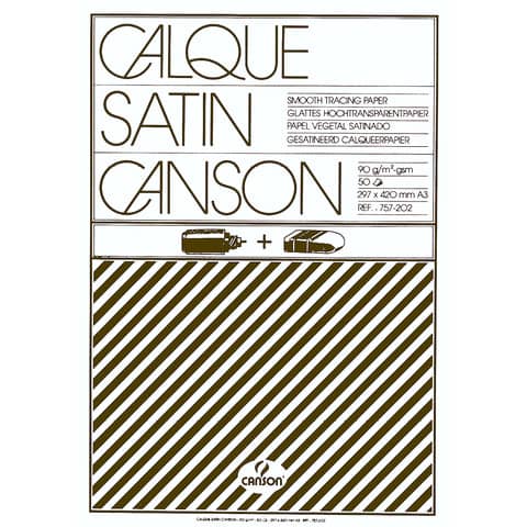 Blocco carta lucida a3 50 fogli 90g 3148957572021