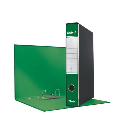 Registratore oxford esselte g84 verde 29x35 cm con dorso di 5 cm 8004157744185