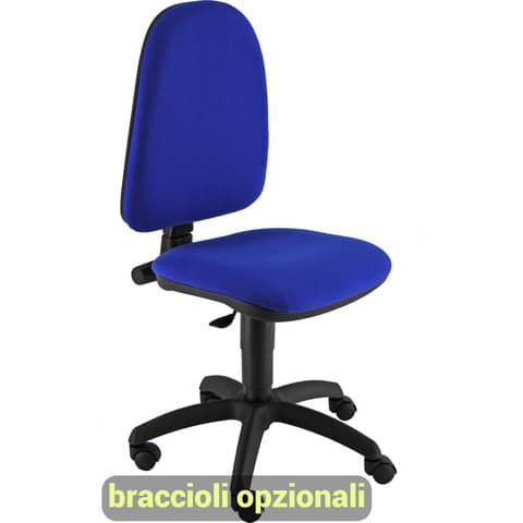 Sedia ufficio girevole jupiter blu con schienale regolabile 8050043742889