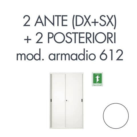 Set 1 porta sx + 1 porta dx +2 posteriori per armadio Tecnical 2 612 BIANCO - 805141163037