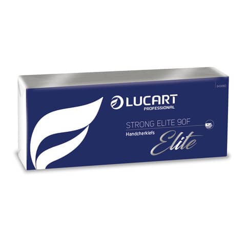 Fazzoletti di carta Lucart Strong 90 Elite F 4 veli - conf. 10 pacchetti da 9 fazzoletti - 843060
