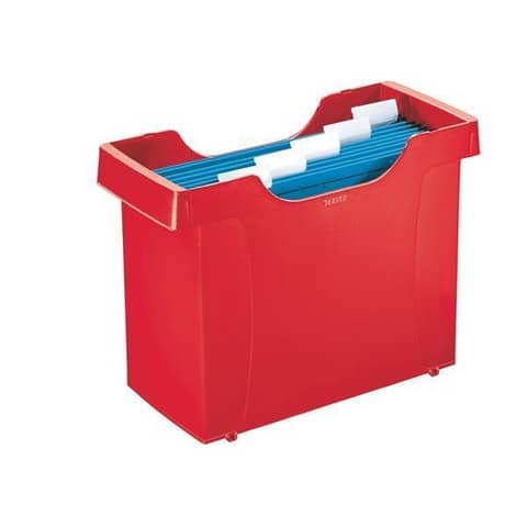Portacartelle sospese leitz mini file plus rosso in polistirolo per a4 4002432303922