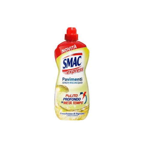 Detergente per pavimenti senza risciacquo Smac limone 1 litro - freschezza di agrumi - M74677