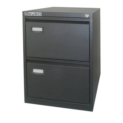 Classificatore per cartelle sospese KUBO 2 cassetti 46,5x62x70 cm nero 4102
