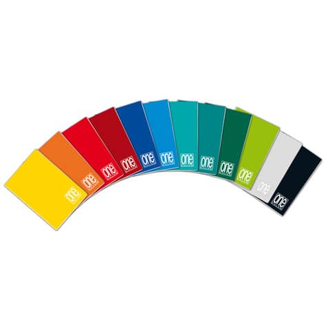 Quaderno a quadretti One Color A5 a punto metallico colori assortiti rigatura 7 - 1407
