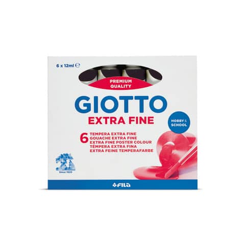Tempera giotto extra da 12 ml di colore nero per belle arti. 000du106344pz