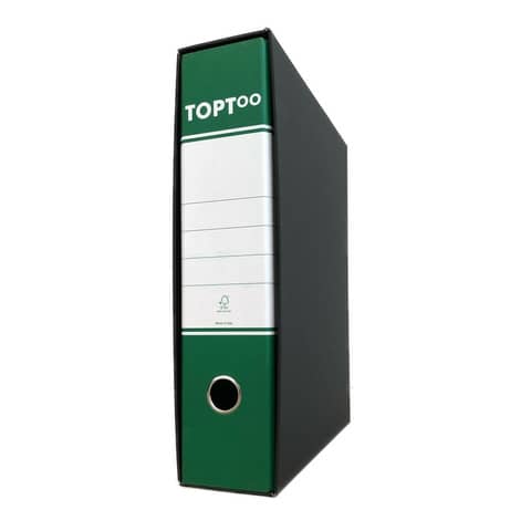 Registratore protocollo TOPToo con custodia dorso 8 cm verde 23x33 cm - RMP8VE