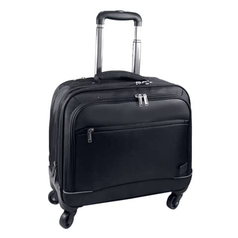 Trolley per laptop donau nero fino a 15,6 pollici con ruote e tasche 9004546446231