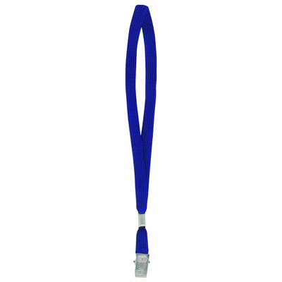Cordoncino con clips metallo pz.100 blu